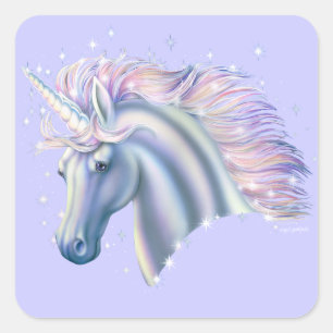 Unicorn Princess Square Sticker