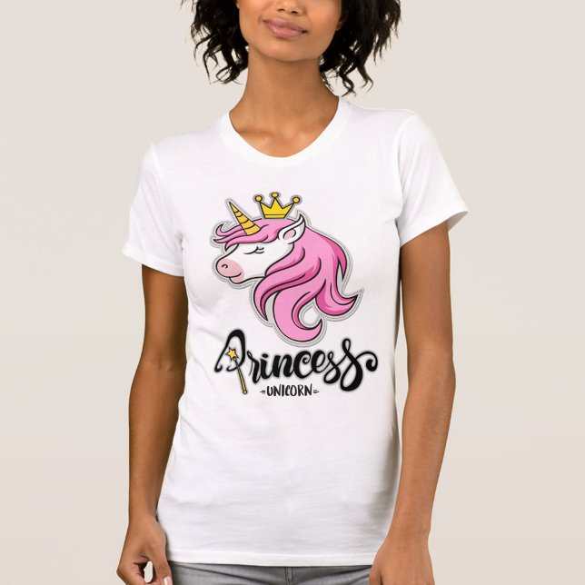 Unicorn Princess T-Shirt (Cute White T-Shirts Designed for Anyone!)