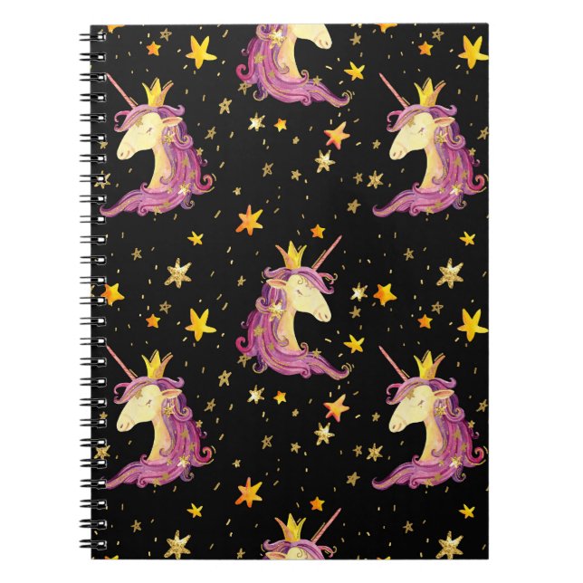 Unicorn Princess: Watercolor Fairy Tale Notebook (Front)