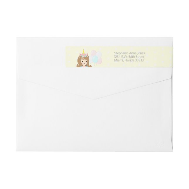 Unicorn Princess Wrap Around Label (Back)