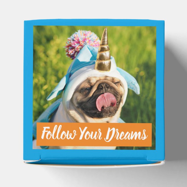 Unicorn Pug Favour Box (Top)