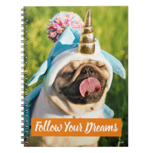 Unicorn Pug Notebook