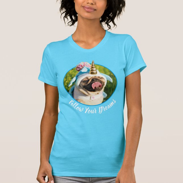 Unicorn Pug T-Shirt (Front)