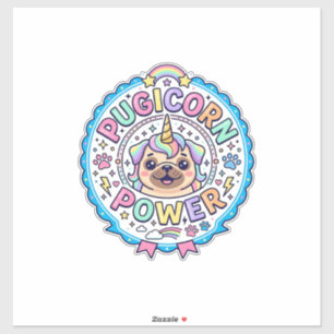 Unicorn Pugicorn Power Funny Cute Gift Design_1