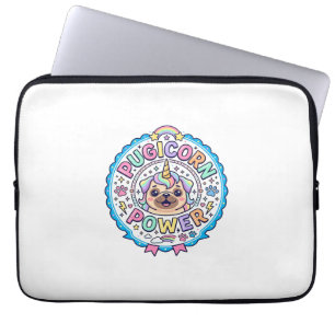 Unicorn Pugicorn Power Funny Cute Gift Design_1 Laptop Sleeve
