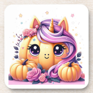 Unicorn pumpkin 01 coaster