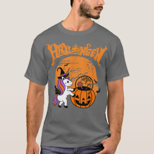 Unicorn Pumpkin Halloween Thanksgiving Halloween  T-Shirt
