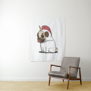 Unicorn Puppy Cute Pug Dog Lover Gift Tapestry
