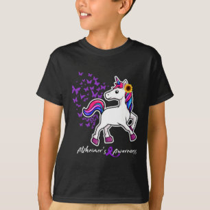 Unicorn Purple Alzheimer Awareness - End Alzheimer T-Shirt