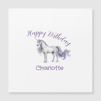 unicorn purple maron happy birthday kids name cute