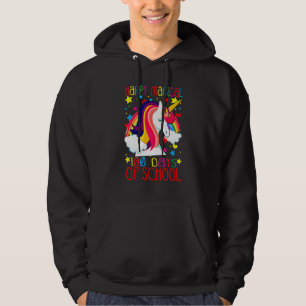 Unicorn Rainbow 100th Days Happy Magical 100 Days Hoodie