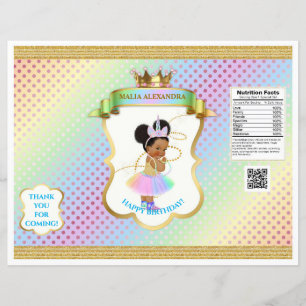 Unicorn Rainbow Afro Puffs Baby Girl Chip Bag