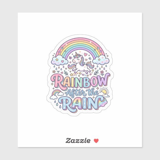 Unicorn Rainbow After the Rain Premium Vector Typo (Sheet)