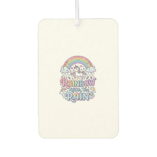 Unicorn Rainbow After the Rain Premium Vector Typo Car Air Freshener