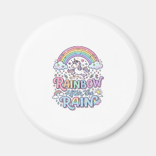 Unicorn Rainbow After the Rain Premium Vector Typo Magnet