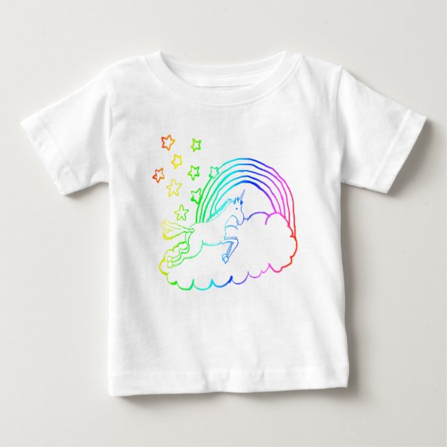 Unicorn Rainbow Baby T-Shirt (Front)