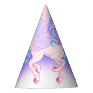 Unicorn Rainbow Birthday Invitation Party Hat