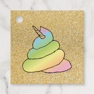 Unicorn Rainbow Crap Emoji Poop Emoji With Face Favour Tags