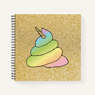 Unicorn Rainbow Crap Emoji Poop Emoji With Face Notebook