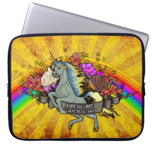 Unicorn Rainbow Cupcakes Bacon Fantasy Laptop Sleeve