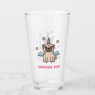 Unicorn Rainbow Dog Glass