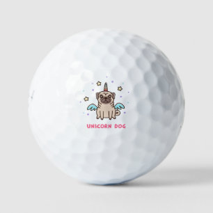 Unicorn Rainbow Dog Golf Balls