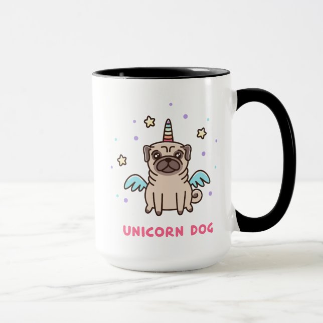 Unicorn Rainbow Dog Mug (Right)