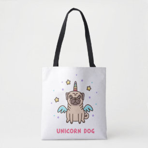 Unicorn Rainbow Dog Tote Bag