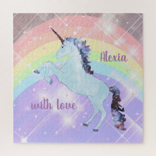 Unicorn, rainbow, for girls, children's, festive, jigsaw puzzle