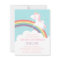 Unicorn Rainbow Girls Birthday Party Invitations