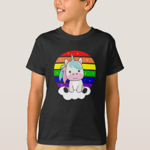 Unicorn Rainbow Glitter Kawaii Unicorns Colourful T-Shirt