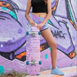 Unicorn Rainbow Glitter Skateboard<br><div class="desc">Girly skateboard featuring unicorn rainbow colours of faux glitter dripping against a pink background.</div>