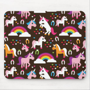 unicorn rainbow kids background horse mouse pad