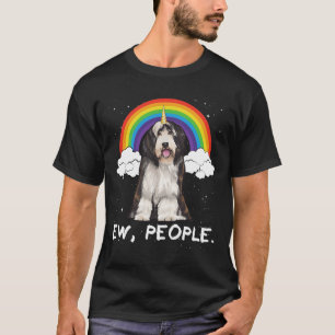 Unicorn Rainbow Magic Bearded Collie T-Shirt