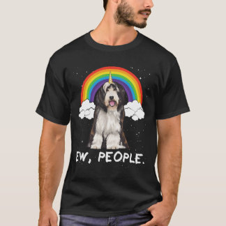 Unicorn Rainbow Magic Bearded Collie T-Shirt
