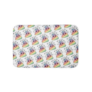 Unicorn Rainbow Poop Emoji Bath Mat