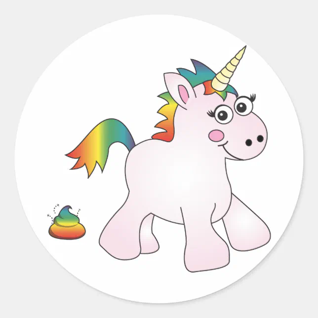 Unicorn Rainbow Poop Stickers