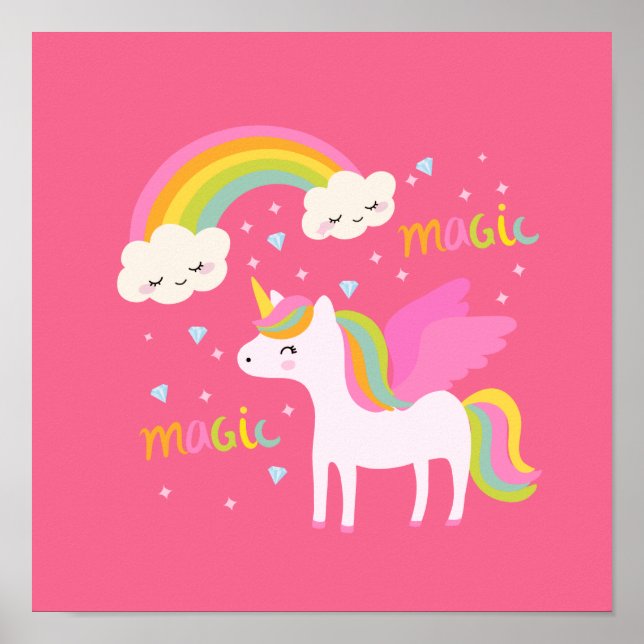 Unicorn Rainbow Poster (Front)