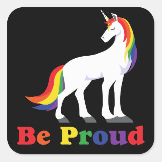 unicorn | Rainbow | Proud | LGBT Square Sticker