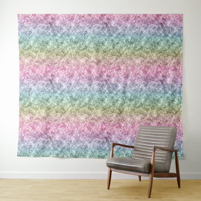 Unicorn Rainbow Sparkle Tapestry (In Situ (Horizontal))