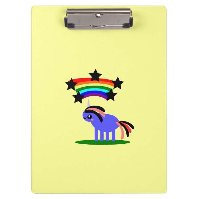 Unicorn Rainbow Star Clipboard (Front)