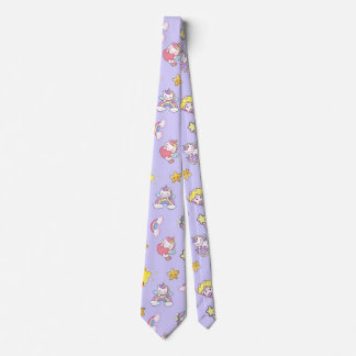 Unicorn Rainbow Star Light Purple Themed Tie
