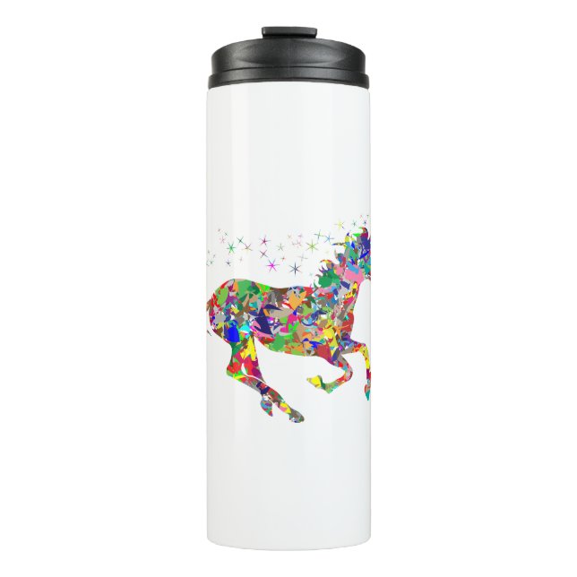 Unicorn Rainbow Thermal Tumbler (Front)