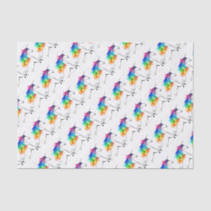 Unicorn rainbow Watercolor Colourful Magical Girly Tissue Paper
