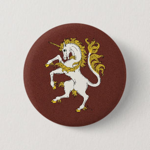 Unicorn Rampant 6 Cm Round Badge