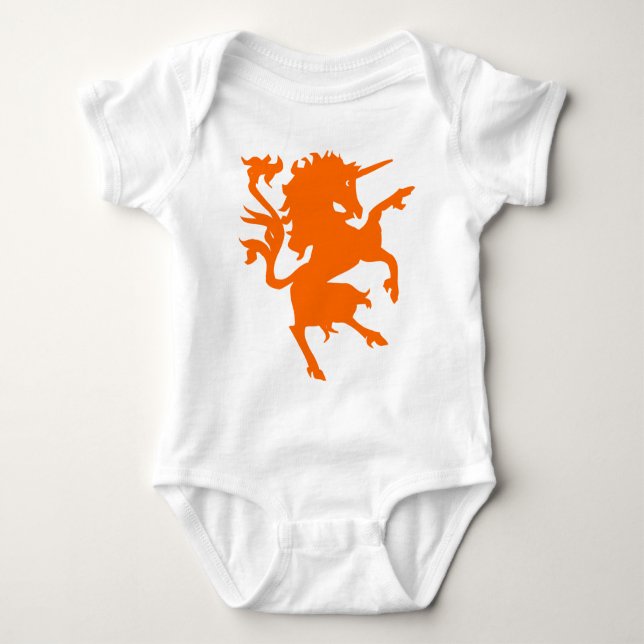 Unicorn Rampant Baby Bodysuit (Front)