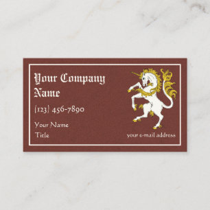 Unicorn Rampant Business Card