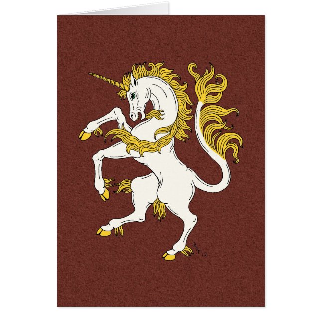 Unicorn Rampant Greeting Card (Front)