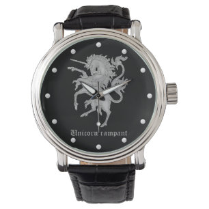 Unicorn rampant mediaeval heraldry watch