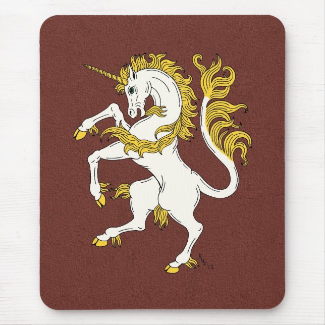 Unicorn Rampant Mouse Pad (Front)